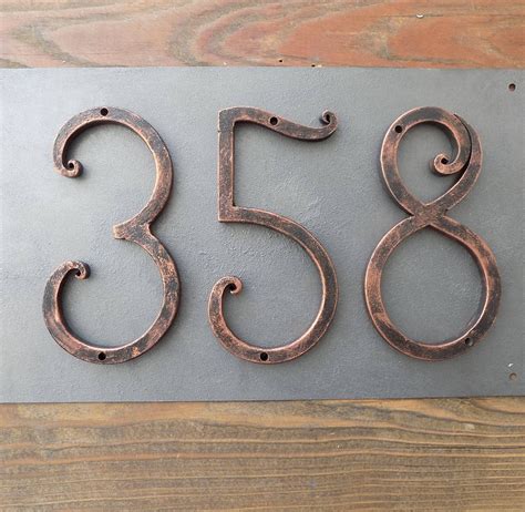 nailing house numbers in metal door|house numbers installation guide.